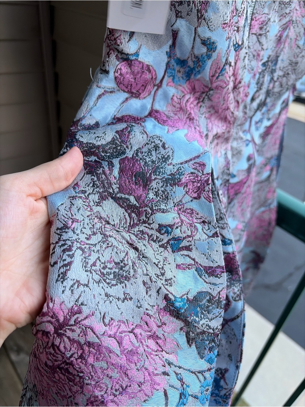 🆕💗🦋Tahari ASL Size 8 Blue Floral Brocade Fit & Flare Cocktail Dress Party Prom - Picture 11 of 17